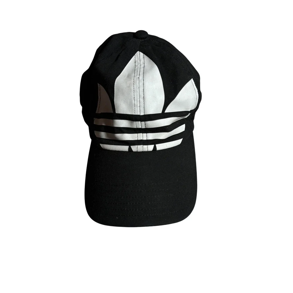 Adidas Originals‎ Trefoil Logo Black Cotton Adjustable Baseball Hat OSFM Cap